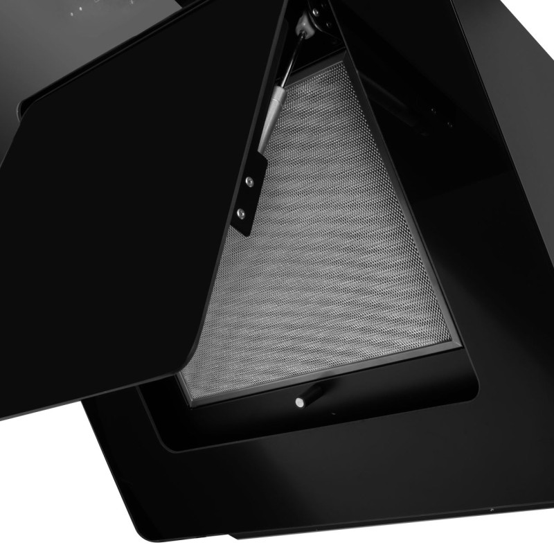 Hota Incorporabila decorativa Hausberg HB-1290, Putere de absorbtie 600 mc/h, 60 cm, Touch control, Filtru aluminiu, Negru