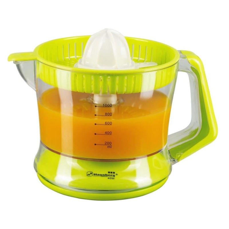Storcator de Citrice Hausberg HB-3323V Electric,40 W,Sistem Rotire in 2 Sensuri,Verde