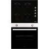 Pachet Incorporabil Cuptor Hausberg HB-8051IN, Electric, Putere 2000 W, 76 l, 4 Functii, Clasa A, Negru/Inox, Plita incorporabila Hausberg HB-563, Gaz, 4 arzatoare, Negru