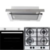 Pachet Incorporabil Cuptor electric Hausberg HB-8051IN, Clasa A, 76L, 2000W, Negru/Inox, Plita incorporabila HB-556IN, Gaz, 4 arzatoare, Gratar din fonta, Hota incorporabila telescopica HB-1285IN, Putere de absorbtie 420 m3/h, 2 motoare, 60 cm, Alb