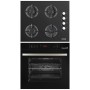 Pachet Incorporabil Hausberg Cuptor electric HB-8054NG, Clasa A, 71L, 2225W, Negru, Plita incorporabila HB-567NG, Gaz, 4 arzatoare, Sistem de siguranta GAZ, Gratar din fonta, Material Sticla, Negru