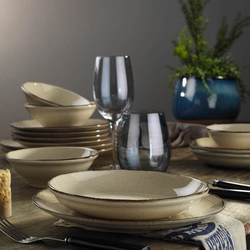 Serviciu de masa Color-X, 24 piese, 6 persoane, portelan, scortisoara, kutahya porselen