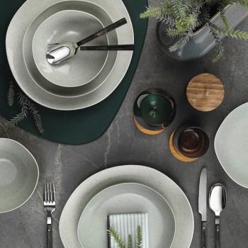 Serviciu de masa Soho, 24 piese, 6 persoane, portelan, verde, kutahya porselen