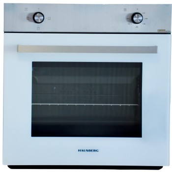 Cuptor incorporabil Electric HAUSBERG HB-8061AB, 2225W, 77 litri, usa cu sticla dubla, 4 functii, 2 tavi + 1 gratar, Clasa A, Alb