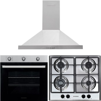 Pachet incorporabil Hausberg Cuptor HB-8053IN, Electric, Putere 2225 W, 71 l, 6 Functii, Ventilatie, Timer, Plita incorporabila HB-556IN, Gaz, 4 arzatoare, Sistem siguranta GAZ, fonta, Hota decorativa HB-1260, absorbtie 450 m3/h, 1 motor, 60 cm, Inox