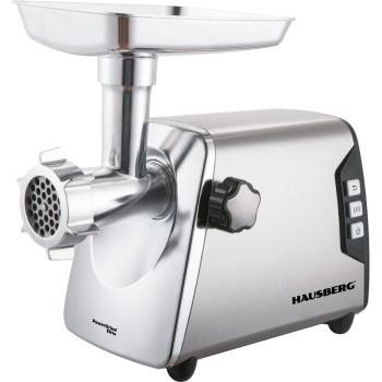 Masina de tocat Electrica HAUSBERG HB-3460, 2500W, 2kg/min, Nivel zgomot 80dB, 2 viteze, Inox
