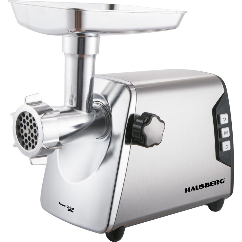 Masina de tocat Electrica HAUSBERG HB-3460, 2500W, 2kg/min, Nivel zgomot 80dB, 2 viteze, Inox