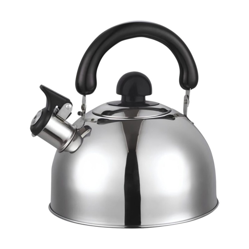 Ceainic din inox cu fluier HAUSBERG HB-H465IN, pentru Plita gaz, ceramica, electrica & inductie, Capacitate 2L