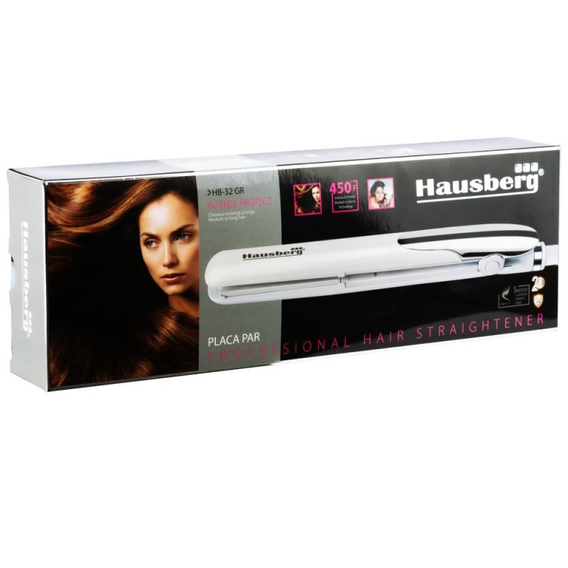 Placa de par 2 in 1 pentru ondulare si indreptare, Putere 30W, Hausberg HB32GR, Incalzire rapida, Gri