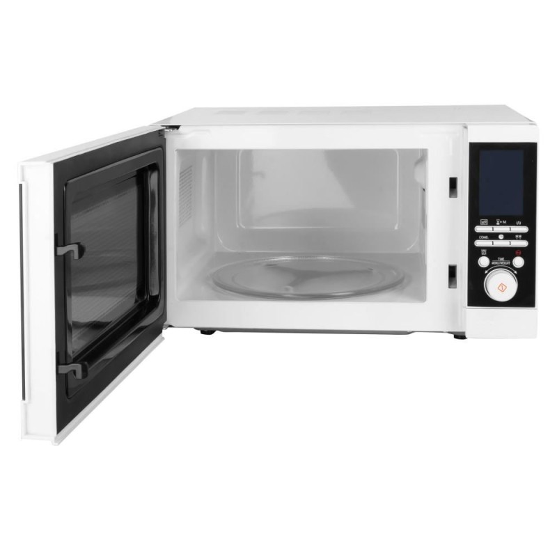 Cuptor cu microunde Hausberg HB-8007, 20 l, 800 W, Digital, Grill, Sistem siguranta pentru copii, Alb