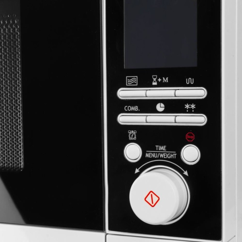 Cuptor cu microunde Hausberg HB-8007, 20 l, 800 W, Digital, Grill, Sistem siguranta pentru copii, Alb