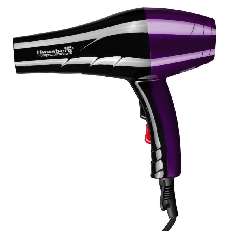 Uscator de par Hausberg HB-26MV , Putere 2000-2400W,2 trepte de viteza, Negru-Mov