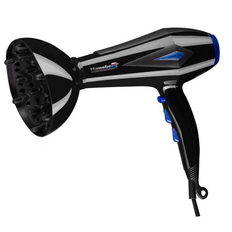 Uscator par profesional ,Hausberg HB28, Putere 2400W,Doua trepte de viteza, 3 trepte de caldura,Ionic