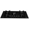 Plita incorporabila Hausberg HB-565NG, Negru, Gaz, 5 arzatoare