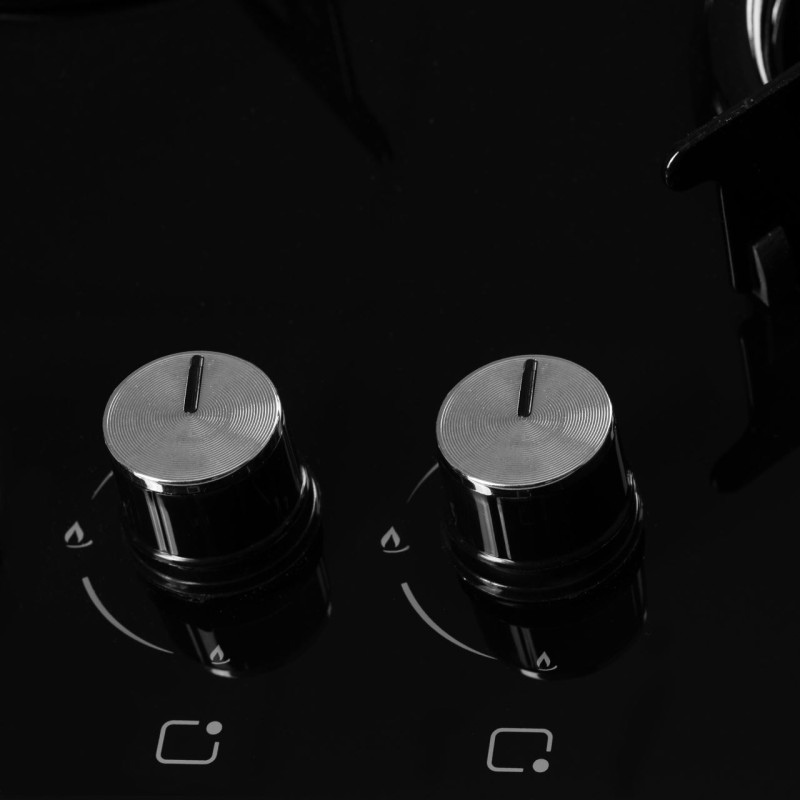 Plita incorporabila Hausberg HB-565NG, Negru, Gaz, 5 arzatoare