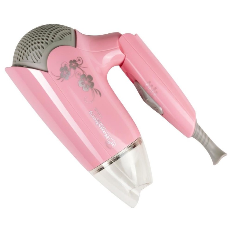 Uscator de par Hausberg HB25RS cu concentrator flux de aer, 1400W, maner pliabil, Roz