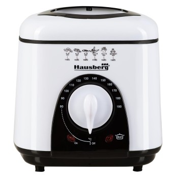 Friteuza Hausberg HB 1320NG, 850W - 950 W, 1 L, Alb/Negru