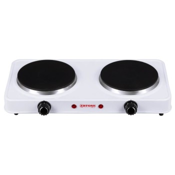 Plita electrica Ertone MN200AB, 2000W, 2 arzatoare, Alb