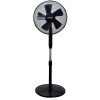 Ventilator cu picior Hausberg HB-5200 Speed, 40W-55W, 40 cm, 3 viteze, timer 1-2 ore, oscilatie, inaltime reglabila, negru