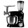 Robot de bucatarie multifunctional All-in-one Hausberg HB-7605, 1000 W, mixer/blender/tocat carne, Negru
