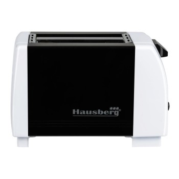 Prajitor de paine HAUSBERG HB-150NG, 750W, 7 setari, 2 felii, oprire automata, picioare anti-alunecare, Negru-Alb