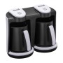 Aparat pentru preparat cafea turceasca Hausberg HB-3820AB, 2 recipiente, 400+400 W, avertizare sonora si luminoasa, Alb/Negru