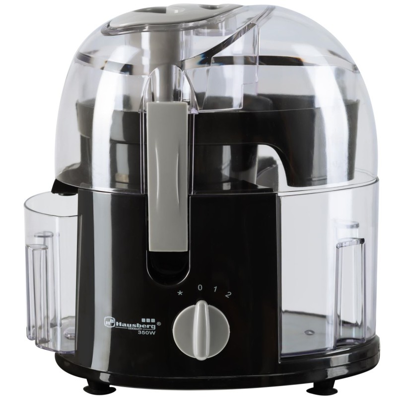 Storcator de fructe Hausberg HB7500NG, 2 viteze, lame inox, 400ml, 350 W, Negru