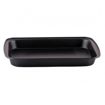 Tava dreptunghiulara pentru copt, Ertone ERT-MN 562B, anti-aderenta, 33,5x22x4 cm, Negru
