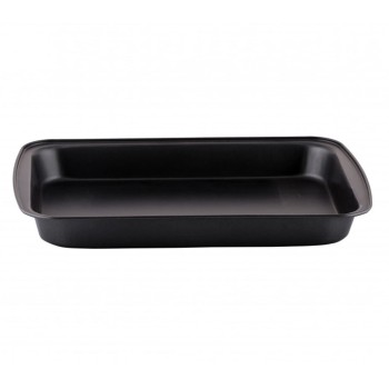 Tava dreptunghiulara pentru copt, Ertone ERT-MN 561B, anti-aderenta, 31x20,5x4 cm, Negru
