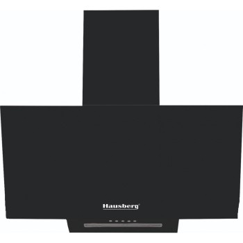 Hota Incorporabila decorativa Hausberg HB-1510NG, 60 cm, Filtru aluminiu, motor eco 450m3/h, Negru