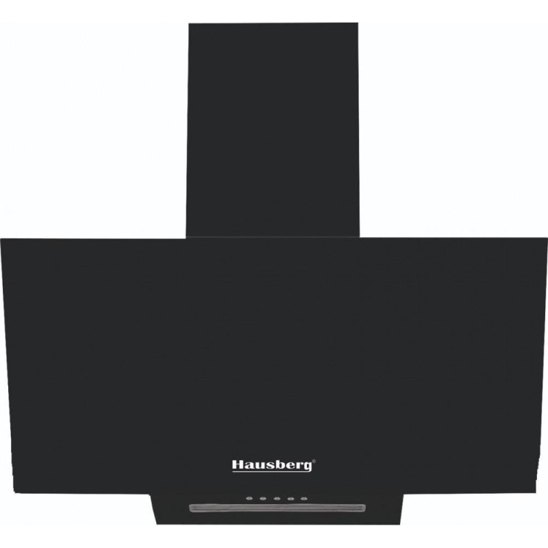 Hota Incorporabila decorativa Hausberg HB-1510NG, 60 cm, Filtru aluminiu, motor eco 450m3/h, Negru