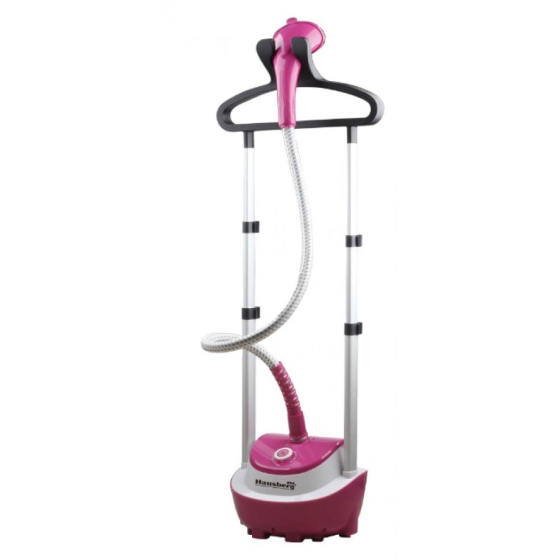 Aparat de calcat vertical cu aburi Hausberg HB-7890RZ, 1600 W, 1.5 L, Roz