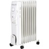 Calorifer electric Hausberg HB-8910AB, 2000 W, 9 elementi, 3 nivele de putere, termostat reglabil, Alb