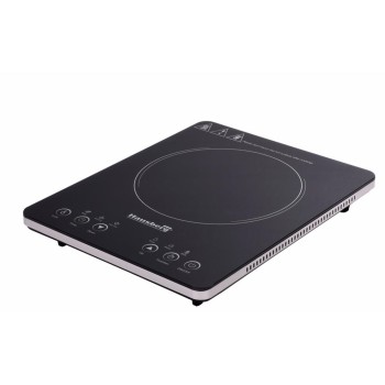 Plita electrica Hausberg HB-1525GR, Gri, 2000W, Un arzator, Touch Screen
