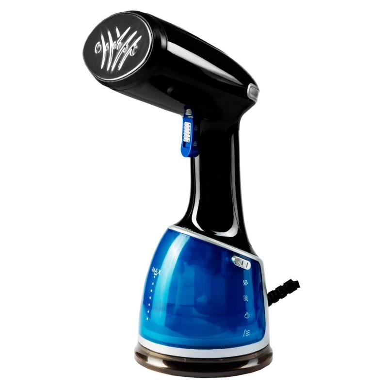 Fier de calcat vertical, Hausberg HB-7900NG, 1500-1700W, rezervor detasabil 220 ml, Negru/Albastru