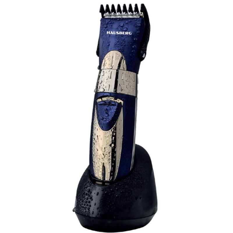 Masina de tuns reincarcabila HAUSBERG HB-64BL cu adaptor, Bleu/Auriu