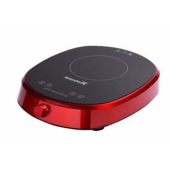 Plita cu inductie Hausberg HB-1527RS, 2000W, control tactil, o zona de gatit, Rosu