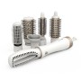 Perie pentru par Hausberg HB-19 cu 6 accesorii, 1000W, 360 C, Alb/Auriu