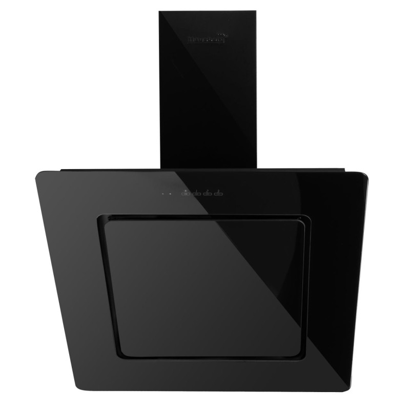 Hota Incorporabila decorativa Hausberg HB-1290, Putere de absorbtie 600 mc/h, 60 cm, Touch control, Filtru aluminiu, Negru