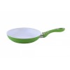 Tigaie ceramica Ertone ERT-MN 326 , maner silicon detasabil, dimensiune 26 cm , design ergonomic, eco cooking, Alb/Verde