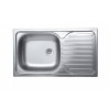 Chiuveta Sanitec ERT-C 408S, pentru blat, cuva stanga, anticalcar, 76x43,5cm, Inox