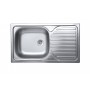 Chiuveta Sanitec ERT-C 408S, pentru blat, cuva stanga, anticalcar, 76x43,5cm, Inox