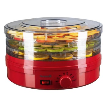 Deshidrator de alimente electric Hausberg HB-810RS ,Termostatul reglabil ,Putere 250 W, motor cupru, rosu