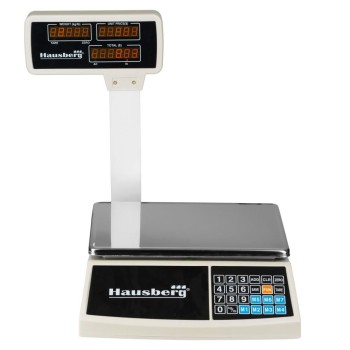 Cantar electronic Hausberg HB6051, Afisaj LCD luminos, Capacitate 30kg