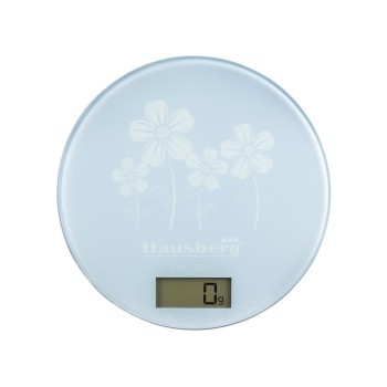 Cantar de bucatarie Hausberg HB-6010AB, 5kg Functie Tara, Oprire automata, Alb