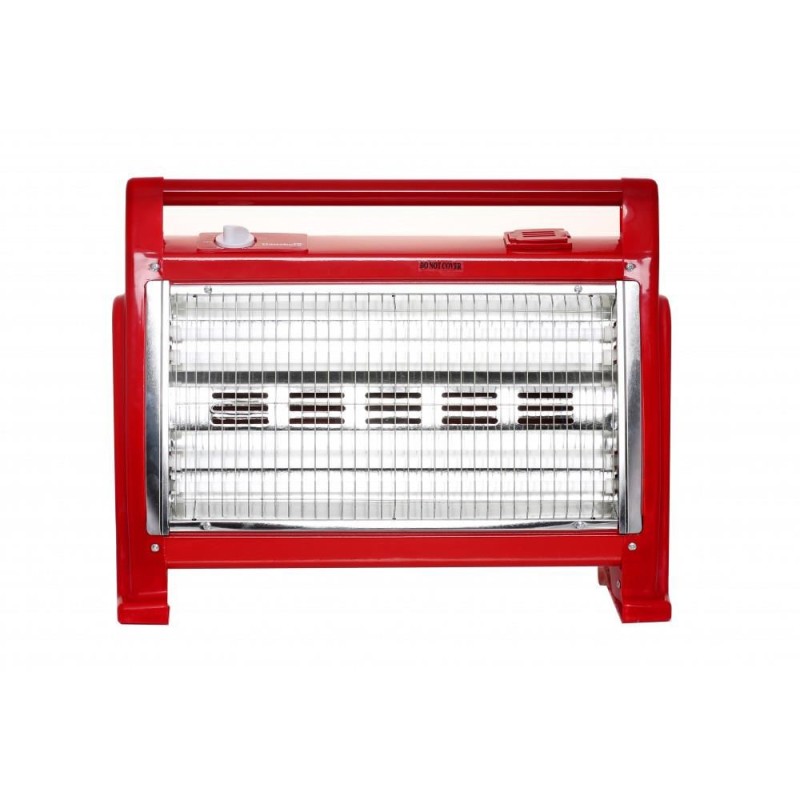 Radiator cu quartz HAUSBERG HB-8102, 1600W, 2 trepte, Protectie la supraincalzire, Rosu