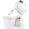 Mixer cu bol rotativ Hausberg HB-3519AB, 5 Viteze + turbo, Capacitate 2L, Putere 300W, Alb