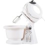 Mixer cu bol rotativ Hausberg HB-3519AB, 5 Viteze + turbo, Capacitate 2L, Putere 300W, Alb