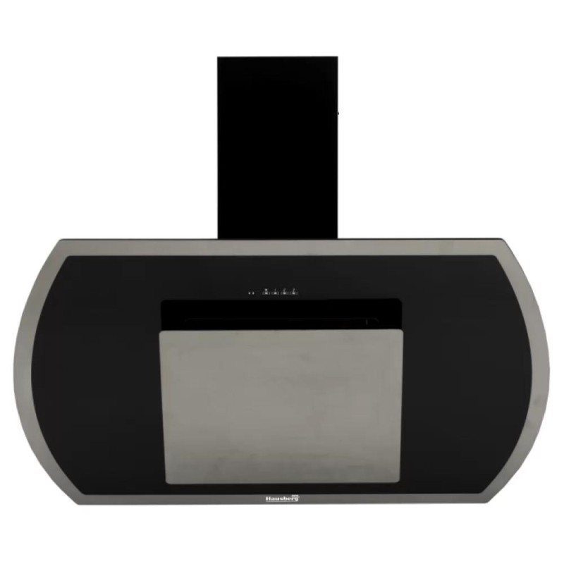 Hota Decorativa Hausberg HB-1395, Putere De Absorbtie 650 Mc/H, 60 Cm, Touch Control, Filtru Aluminiu, Negru