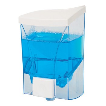 Dozator sapun lichid Sanitec SN6025, plastic, alb/transparent, 0.5 l